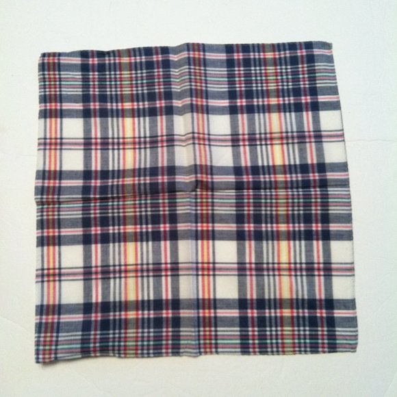 SADDLEBRED MENS NEW 100%COTTON POCKET SQUARE  SIZE: 13" X 13" - Picture 2 of 3